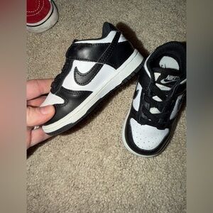 Toddler Nike Dunk Low “Panda” – Black/White – Size 6